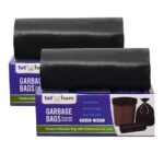 Tot2hom Medium Size Garbage Bags 19 x 21 Inches – Black - Pack of 2 Rolls - 60 Bags | with Tie-String | Strong Leak-Proof Dustbin Covers for Home, Office, Kitchen, Bathroom, hotels, hospitals