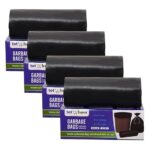Tot2hom Garbage Bags Medium Size 19 x 21 Inches – Black - Pack of 4 Roll 120 Bags | with Tie-String | Leak-Proof Dustbin Covers Medium for Home, Office, Kitchen, Bathroom, hotels, Clinics