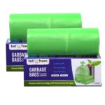 Tot2hom Green Garbage Bags Medium Size 19 x 21 Inches – Pack of 2 Roll - 60 Bags | with Tie-String | Strong Leak-Proof Dustbin Covers/waste bag/trash bag for Home, Office, Kitchen, Bathroom