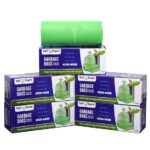 Tot2hom Green Garbage Bags Medium Size 19 x 21 Inches – Pack of 5 Roll - 150 Bags | with Tie-String | Strong Leak-Proof Dustbin Covers/waste bag/trash bag for Home, Office, Kitchen, Bathroom