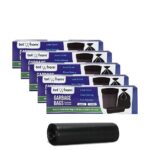Tot2hom Large Size Garbage Bags Black 25 x 30 Inches – Pack of 5 Rolls - 75 Bags | with Tie-String | Strong Leak-Proof Dustbin Covers for Home, Kitchen, Restaurants, hospitals, office,