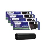 Tot2hom Large Size Garbage Bags Black 25 x 30 Inches – Pack of 4 Rolls - 60 Bags | with Tie-String | Strong Leak-Proof Dustbin Covers for Home, Kitchen, Restaurants, hospitals, office