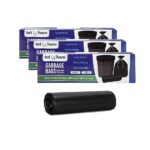 Tot2hom Large Size Garbage Bags Black 25 x 30 Inches – Pack of 3 Rolls - 45 Bags | with Tie-String | Strong Leak-Proof Dustbin Covers for Home, Kitchen, Restaurants, hospitals, office