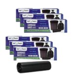Tot2hom - Large Size Garbage Bags Black 25 x 30 Inches – Pack of 6 Rolls - 90 Bags | with Tie-String | Strong Leak-Proof Dustbin Covers for Home, Kitchen, Restaurants, hospitals, office,