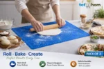 Tot2hom Reusable Non-Stick Silicon Roti Mat | Pastry Fondant Dough Roti Chapati Rolling Baking Sheet Mat with Measurements 50 x 40 cm - Image 4