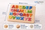 Premium Wooden Alphabet Puzzle Board for Kids | A–Z Capital Letters Learning Toy | Multicolor Educational ABC Peg Puzzle | Montessori Early Learning Toy for Toddlers (Ages 2–5) - Image 2