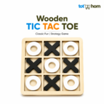 Premium Wooden Tic Tac Toe Game Board (XO Game) for Kids & Family