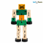 Premium Wooden Robot Toy for Kids – Adjustable Creative Play Toy