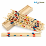 Premium Wooden Pick Up Sticks Game (Mikado) – 30 Pieces Strategy Game for Kids & Family