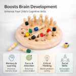 Premium Wooden Memory Chess Game for Kids | Brain Development Toy - Image 2
