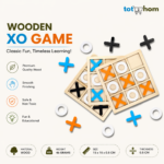 Premium Wooden Tic Tac Toe Game Board (XO Game) for Kids & Family - Image 2