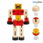 Premium Wooden Robot Toy for Kids – Adjustable Creative Play Toy - Image 2