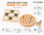 Premium Wooden XO & Memory Chess Combo – 2 in 1 Strategy Game for Kids & Family - Image 3