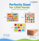 3-in-1 Wooden Learning Toy Combo – ABCD, Numbers & Shapes Boards for Kids - Image 3