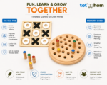 Premium Wooden XO & Memory Chess Combo – 2 in 1 Strategy Game for Kids & Family - Image 4