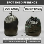 Tot2hom Small Size Garbage Bags 17 x 19 Inches – Black - Pack of 3 Rolls 90 Bags | with Tie-String | Strong Leak-Proof Dustbin Covers for Home, Office, Kitchen, Bathroom, Cafe's, Clinics, Parlours - Image 2