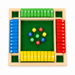 Tot2hom Wooden Shut The Box | Classic Family Dice Game for Fun, Strategy & Learning