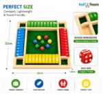 Tot2hom Wooden Shut The Box | Classic Family Dice Game for Fun, Strategy & Learning - Image 2