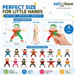 Tot2Hom Hercules Wooden Stacking & Balancing Toy | 16 Wooden Figures | Montessori Educational Toy for Kids 3+ Years - Image 3