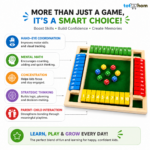 Tot2hom Wooden Shut The Box | Classic Family Dice Game for Fun, Strategy & Learning - Image 3