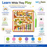 Tot2hom Magnetic Color & Number Maze | Montessori Wooden Learning Toy for Curious Young Minds - Image 4