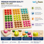 Premium Wooden Sudoku Board Game with 91 Colourful Number Coins | Educational Brain & Logic Puzzle - Image 3