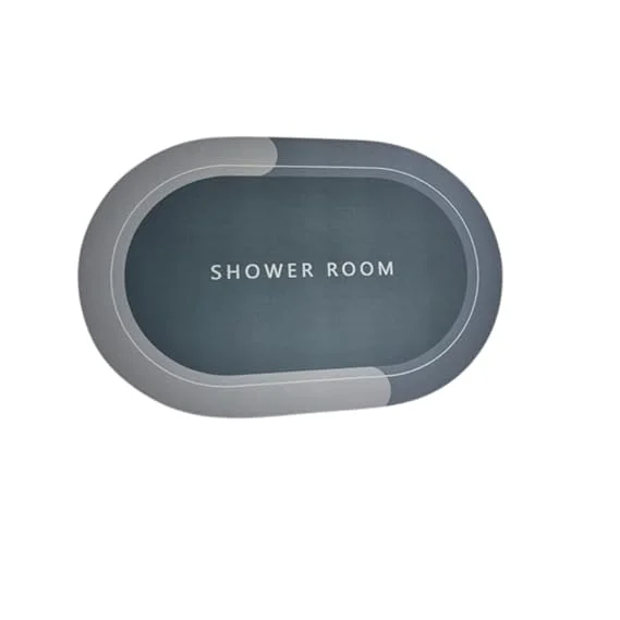Tot2Hom Floor Mat 60 X 40 CM Anti Skid Rubber Quick Water Absorbent Door Mat | Machine Washable Soft Microfiber Waterproof Mat | Bedroom, Shower Room, Kitchen | Pack of (1, Shower Room)
